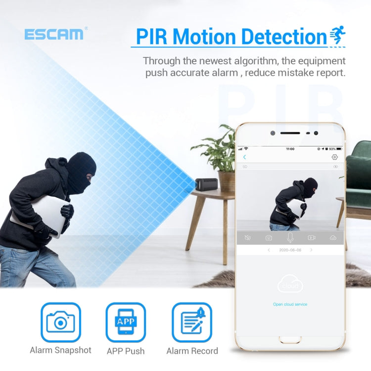 ESCAM G20 4G EU Version 1080P Full HD Rechargeable Battery WiFi IP Camera, Support Night Vision / PIR Motion Detection / TF Card / Two Way Audio, G20 ESCAM G20 4G EU Version 1080P Full HD Rechargeable Battery WiFi IP Camera, Support Night Vision / PIR Motion Detection / TF Card / Two Way Audio, G20